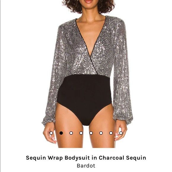 Bardot | Tops | Bardot Sequin Wrap Bodysuit | Poshmark